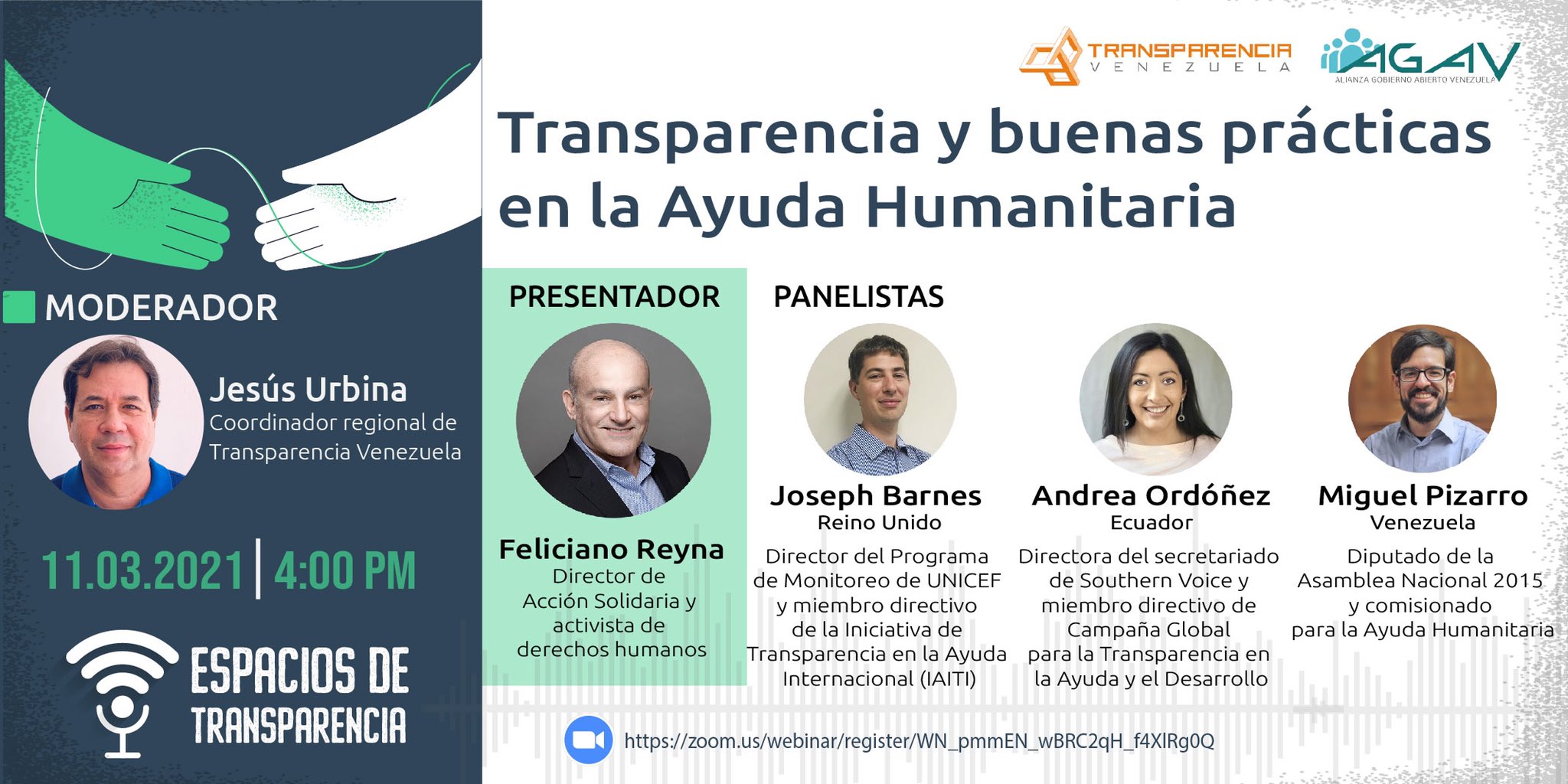 Join Transparencia Venezuela for a panel discussion on Transparency in Humanitarian Aid. 